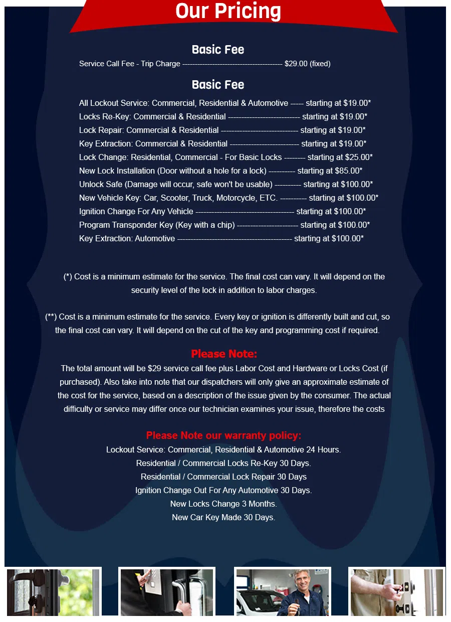 Locksmith Service Alexandria VA Alexandria, VA 703-995-0900 - Pricelist-3